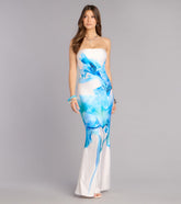 Emmy Floral Cutout Formal Dress
