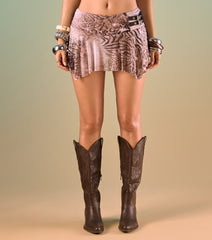 Wild Mood Abstract Animal Print Mini Skort