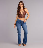 Undone Edge Low Rise Bootcut Jeans