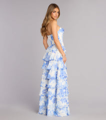 Althea Floral Chiffon Formal Dress