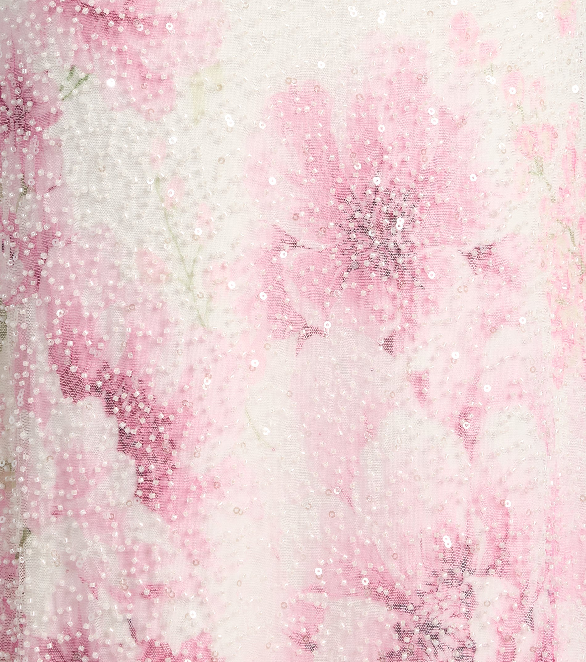 Margo Beaded Floral Print Mermaid Dress