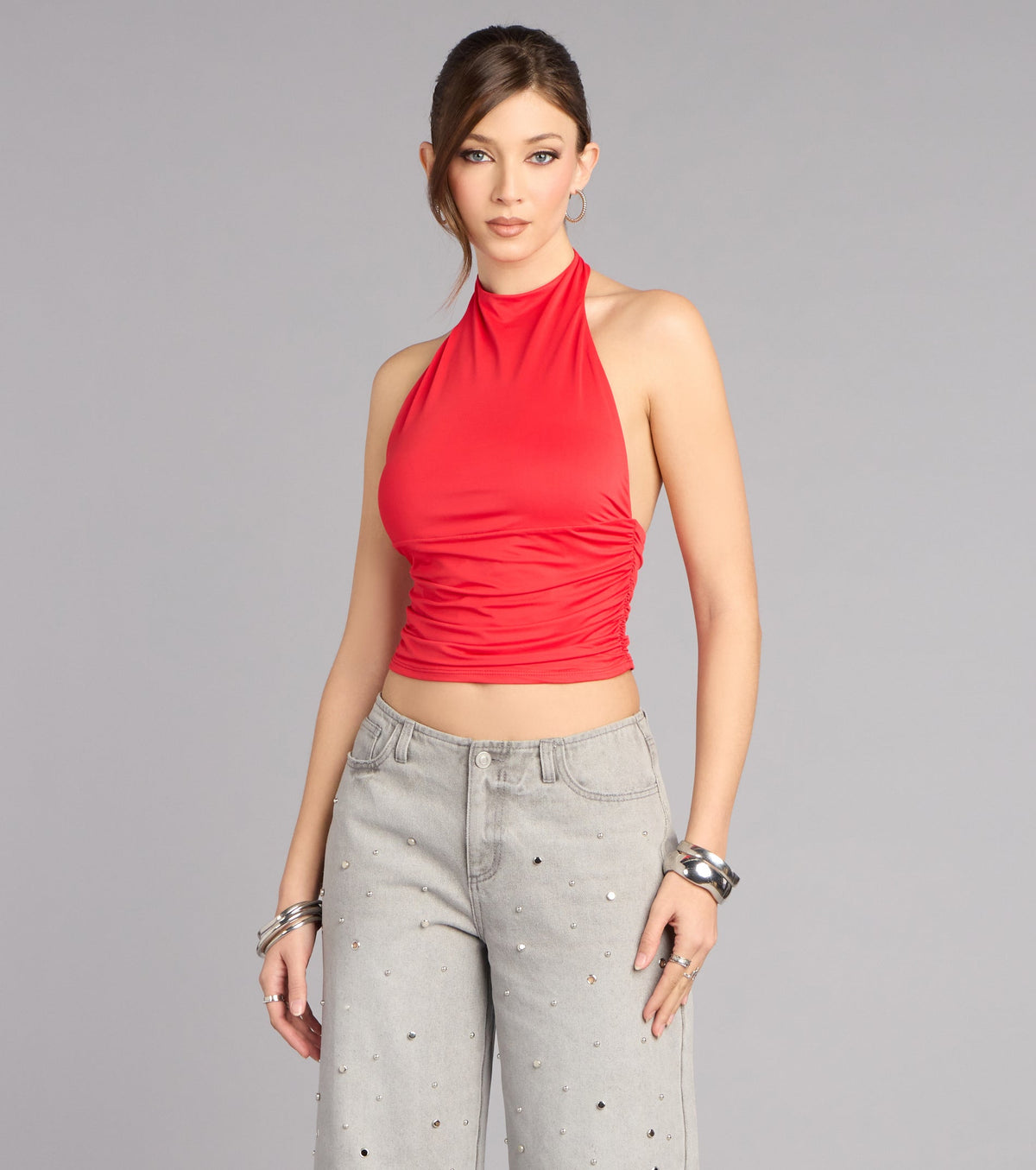 Heat Check High Neck Halter Top