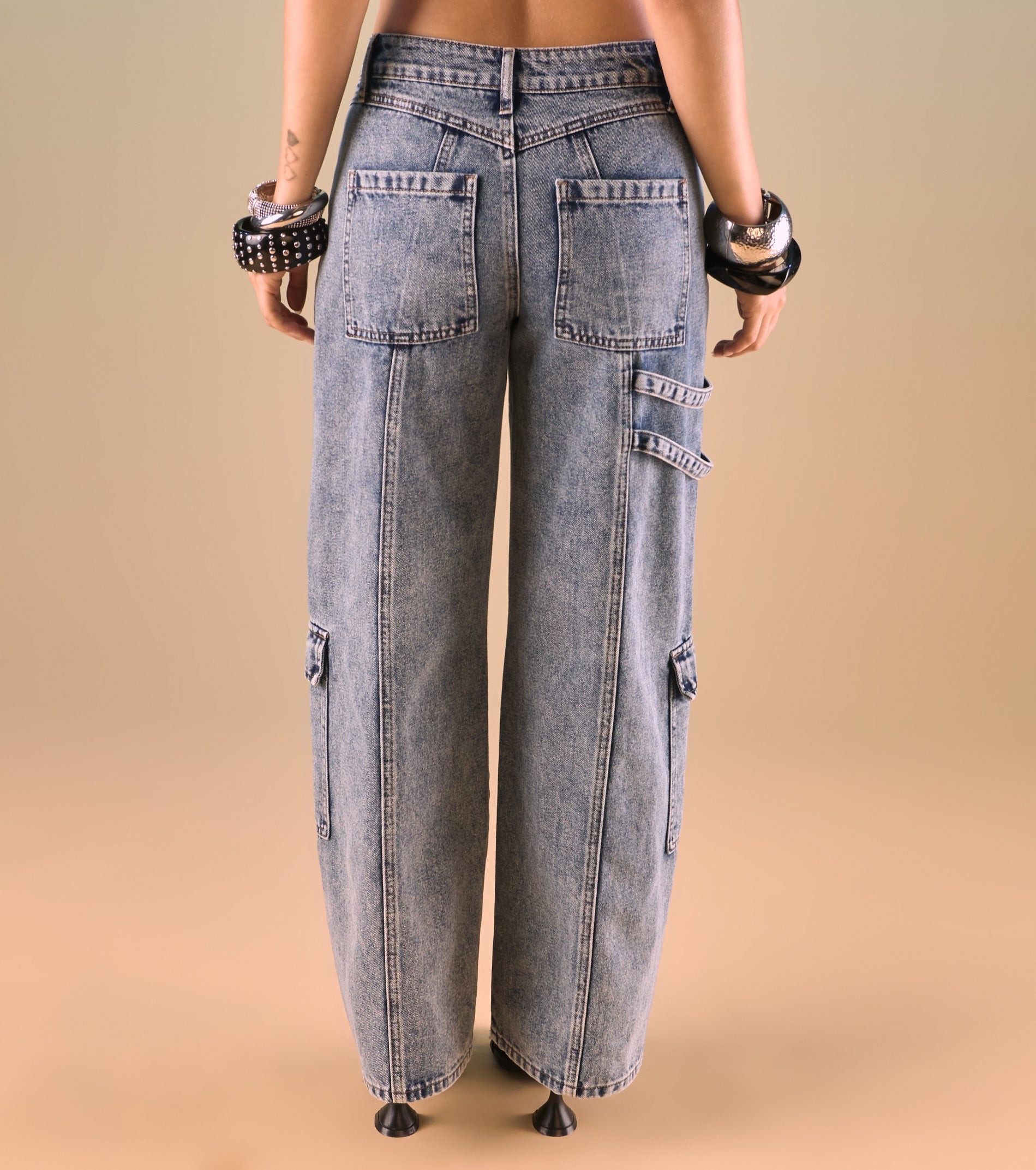 Just Threw It On Cargo Denim Jeans