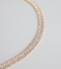 Shimmer Statement Cubic Zirconia Belt